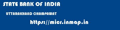 STATE BANK OF INDIA  UTTARAKHAND CHAMPAWAT    micr code